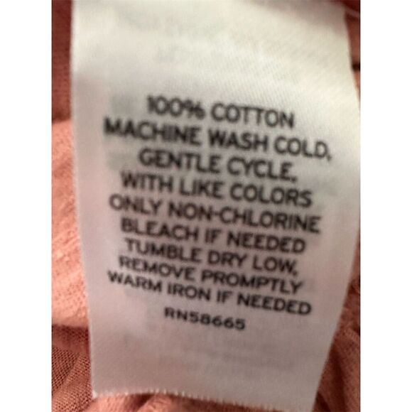 Treasure & Bond Girls' Orange Peplum Ruffle Hem Blouse Size 10-12 - Picture 2 of 5